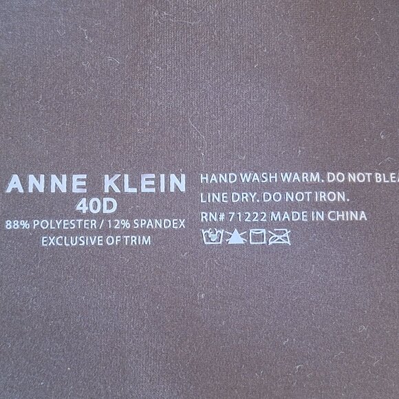 Anne Klein Underwire Lightly Lined T-Shirt Bra Back Smoothing Black 40D - Picture 9 of 9